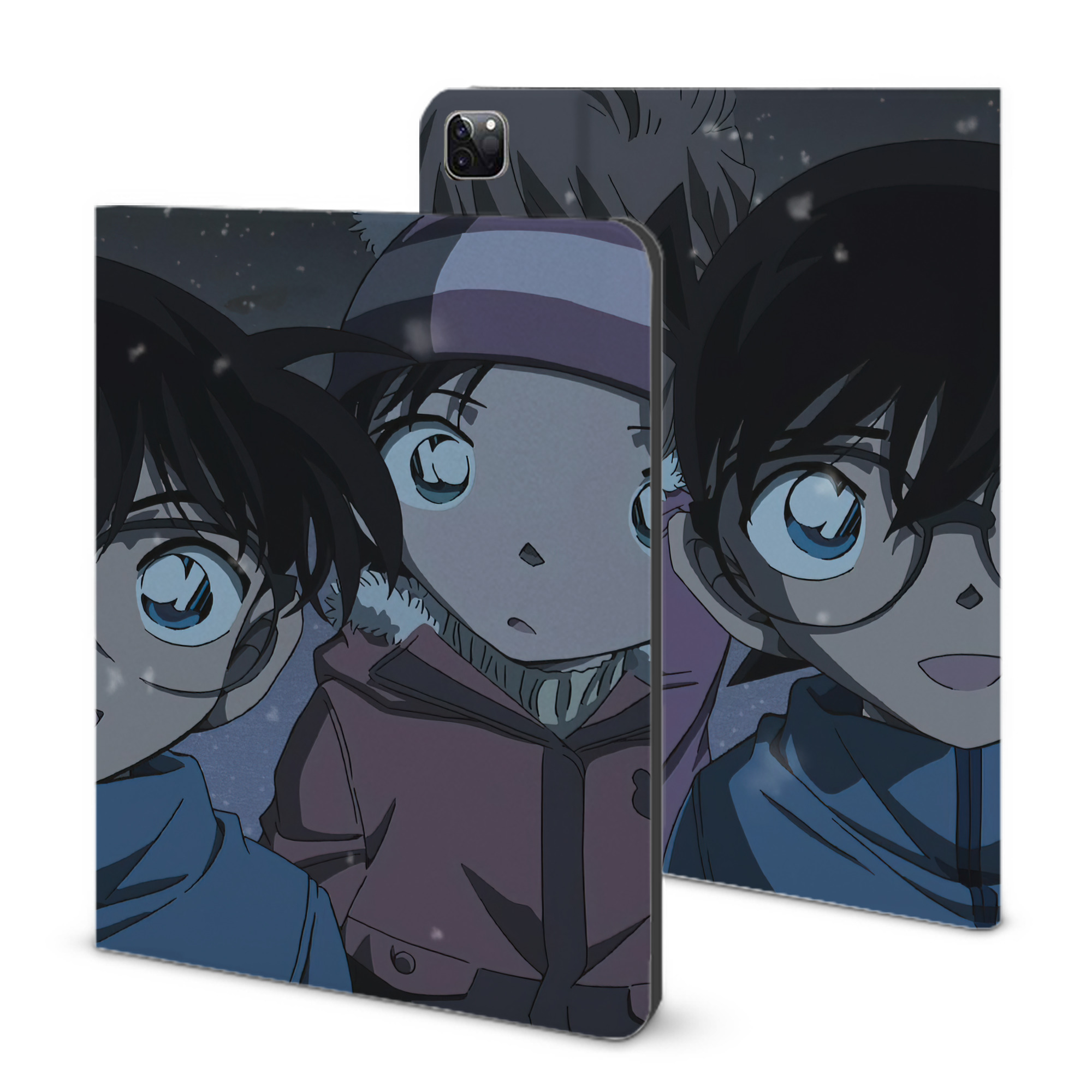 （画像用） 名探偵コナン Detective Conan IPad ケース ブック型 PUレザー TPU 耐衝撃 軽量 薄型 ペン収納なし 全面保護 IPad 各モデル対応